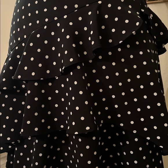 Ralph Lauren Black Polka Dot Ruffle Skirt - Picture 8 of 10